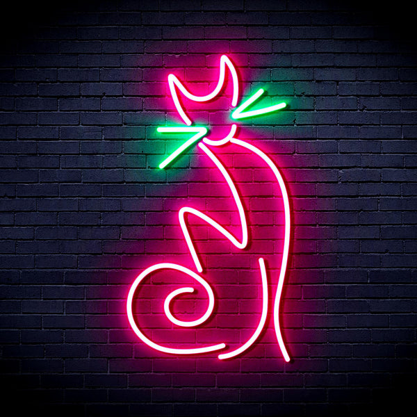 ADVPRO Cat Ultra-Bright LED Neon Sign fnu0086 - Green & Pink