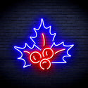 ADVPRO Christmas Holly Leaves Ultra-Bright LED Neon Sign fnu0090 - Blue & Red