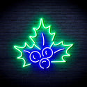 ADVPRO Christmas Holly Leaves Ultra-Bright LED Neon Sign fnu0090 - Green & Blue
