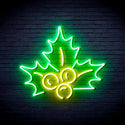 ADVPRO Christmas Holly Leaves Ultra-Bright LED Neon Sign fnu0090 - Green & Yellow