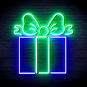 ADVPRO Cchristmas Present Ultra-Bright LED Neon Sign fnu0091 - Green & Blue