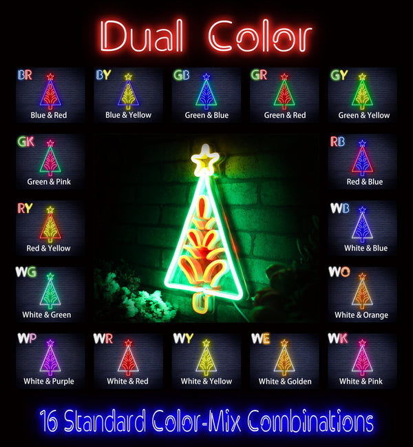 ADVPRO Christmas Tree Ultra-Bright LED Neon Sign fnu0092 - Dual-Color