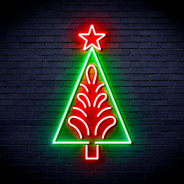 ADVPRO Christmas Tree Ultra-Bright LED Neon Sign fnu0092 - Green & Red