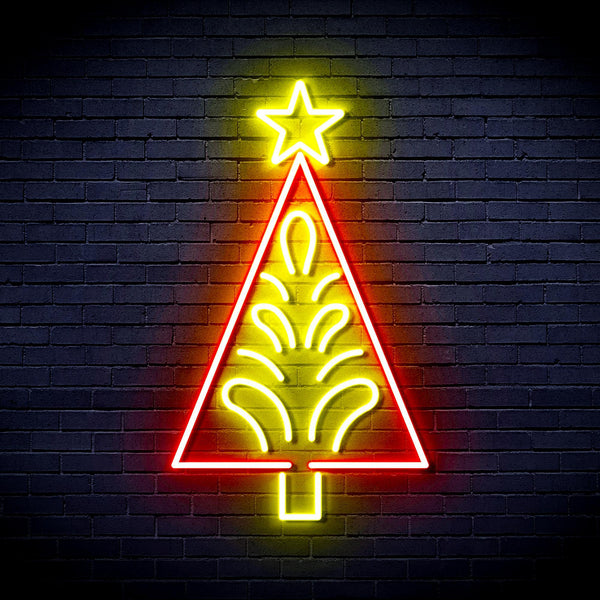ADVPRO Christmas Tree Ultra-Bright LED Neon Sign fnu0092 - Red & Yellow