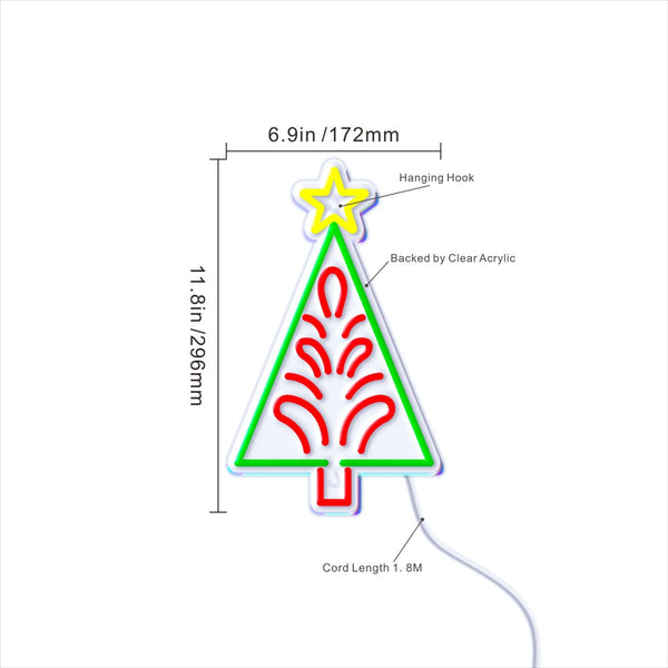 ADVPRO Christmas Tree Ultra-Bright LED Neon Sign fnu0092 - Size