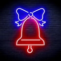 ADVPRO Christmas Bell with Ribbon Ultra-Bright LED Neon Sign fnu0094 - Blue & Red