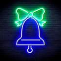 ADVPRO Christmas Bell with Ribbon Ultra-Bright LED Neon Sign fnu0094 - Green & Blue