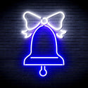 ADVPRO Christmas Bell with Ribbon Ultra-Bright LED Neon Sign fnu0094 - White & Blue