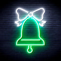 ADVPRO Christmas Bell with Ribbon Ultra-Bright LED Neon Sign fnu0094 - White & Green