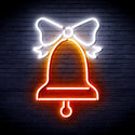 ADVPRO Christmas Bell with Ribbon Ultra-Bright LED Neon Sign fnu0094 - White & Orange