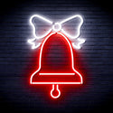 ADVPRO Christmas Bell with Ribbon Ultra-Bright LED Neon Sign fnu0094 - White & Red