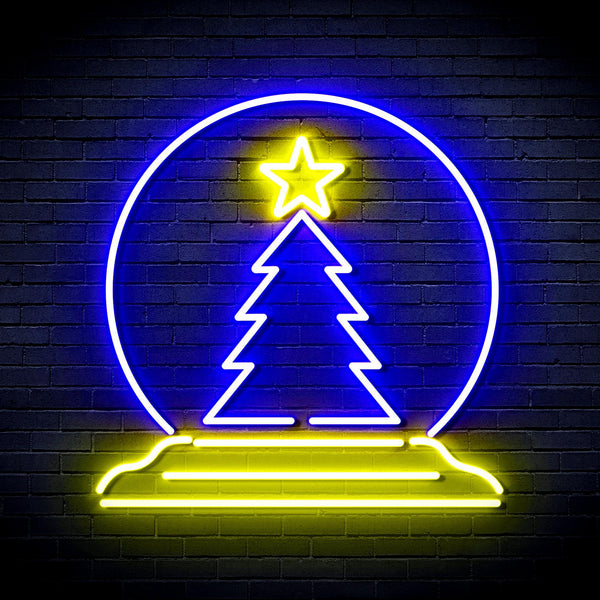 ADVPRO Christmas Tree Decoration Ultra-Bright LED Neon Sign fnu0095 - Blue & Yellow