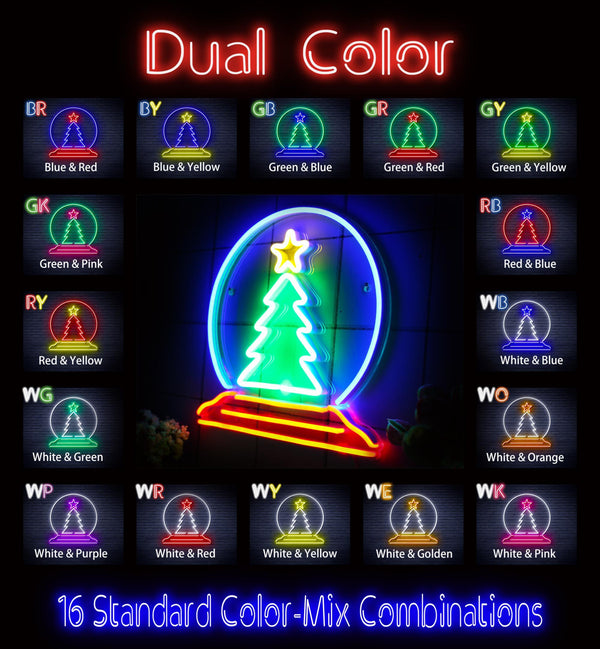 ADVPRO Christmas Tree Decoration Ultra-Bright LED Neon Sign fnu0095 - Dual-Color