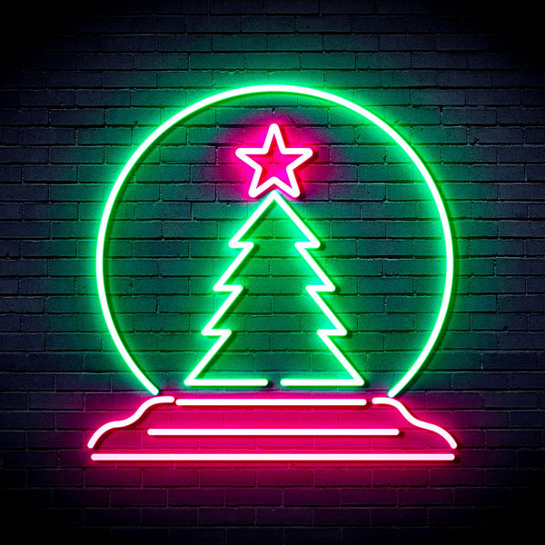 ADVPRO Christmas Tree Decoration Ultra-Bright LED Neon Sign fnu0095 - Green & Pink