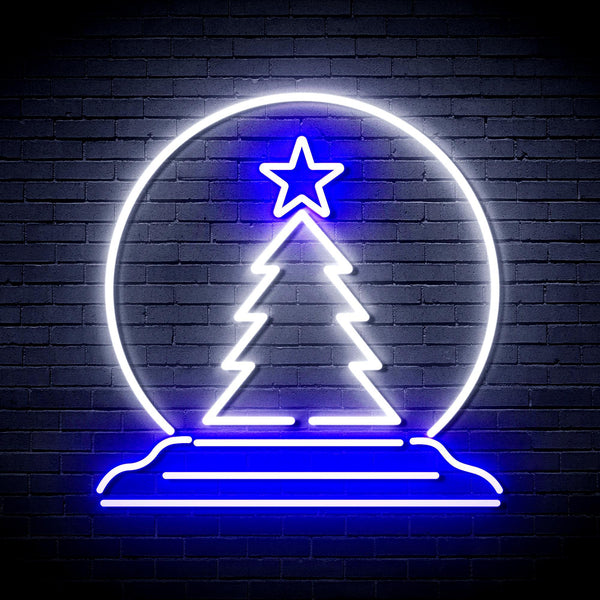 ADVPRO Christmas Tree Decoration Ultra-Bright LED Neon Sign fnu0095 - White & Blue