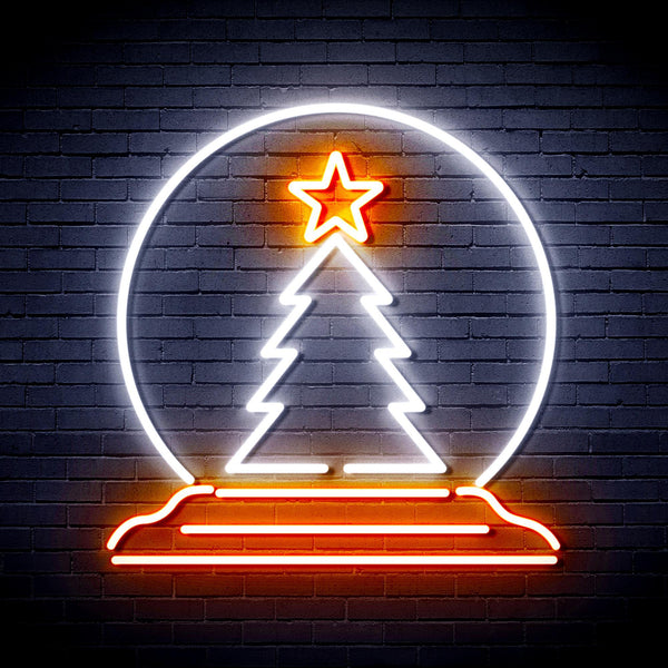 ADVPRO Christmas Tree Decoration Ultra-Bright LED Neon Sign fnu0095 - White & Orange