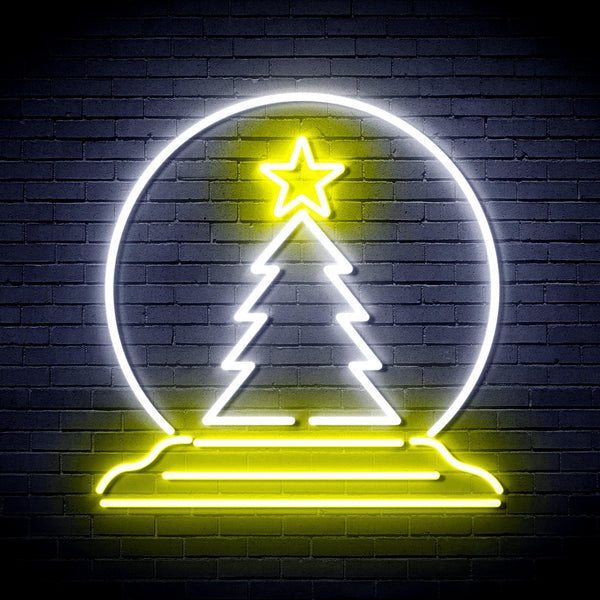 ADVPRO Christmas Tree Decoration Ultra-Bright LED Neon Sign fnu0095 - White & Yellow