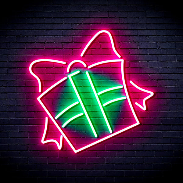 ADVPRO Cchristmas Present Ultra-Bright LED Neon Sign fnu0096 - Green & Pink