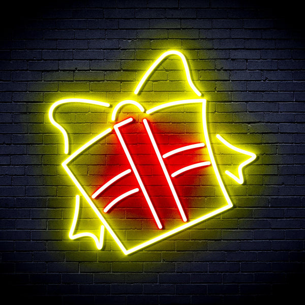 ADVPRO Cchristmas Present Ultra-Bright LED Neon Sign fnu0096 - Red & Yellow