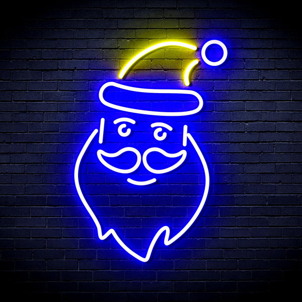 ADVPRO Santa Claus Ultra-Bright LED Neon Sign fnu0098 - Blue & Yellow