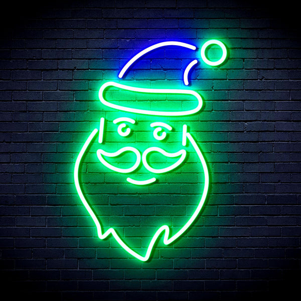 ADVPRO Santa Claus Ultra-Bright LED Neon Sign fnu0098 - Green & Blue