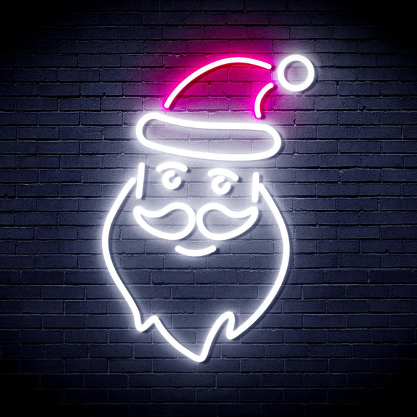 ADVPRO Santa Claus Ultra-Bright LED Neon Sign fnu0098 - White & Pink