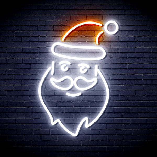 ADVPRO Santa Claus Ultra-Bright LED Neon Sign fnu0098 - White & Orange
