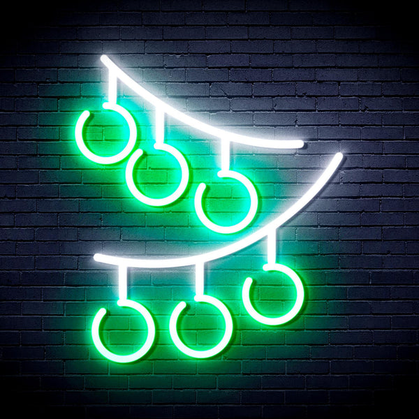 ADVPRO Christmas Ornaments Ultra-Bright LED Neon Sign fnu0101 - White & Green