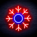 ADVPRO Snowflake Ultra-Bright LED Neon Sign fnu0103 - Blue & Red