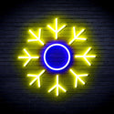 ADVPRO Snowflake Ultra-Bright LED Neon Sign fnu0103 - Blue & Yellow