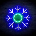 ADVPRO Snowflake Ultra-Bright LED Neon Sign fnu0103 - Green & Blue