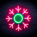 ADVPRO Snowflake Ultra-Bright LED Neon Sign fnu0103 - Green & Pink