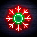 ADVPRO Snowflake Ultra-Bright LED Neon Sign fnu0103 - Green & Red