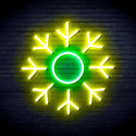 ADVPRO Snowflake Ultra-Bright LED Neon Sign fnu0103 - Green & Yellow