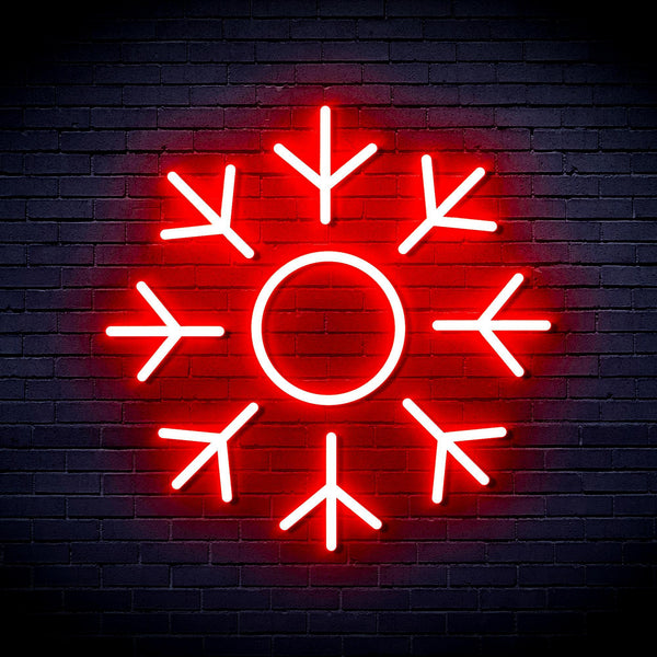 ADVPRO Snowflake Ultra-Bright LED Neon Sign fnu0103 - Red