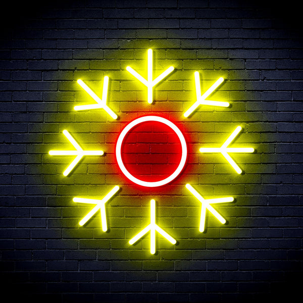 ADVPRO Snowflake Ultra-Bright LED Neon Sign fnu0103 - Red & Yellow