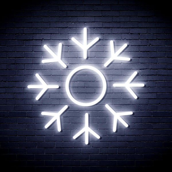 ADVPRO Snowflake Ultra-Bright LED Neon Sign fnu0103 - White