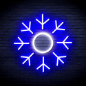 ADVPRO Snowflake Ultra-Bright LED Neon Sign fnu0103 - White & Blue