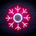 ADVPRO Snowflake Ultra-Bright LED Neon Sign fnu0103 - White & Pink