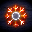 ADVPRO Snowflake Ultra-Bright LED Neon Sign fnu0103 - White & Orange