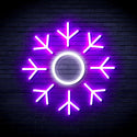 ADVPRO Snowflake Ultra-Bright LED Neon Sign fnu0103 - White & Purple