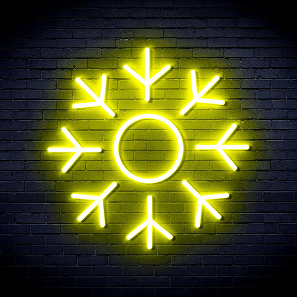 ADVPRO Snowflake Ultra-Bright LED Neon Sign fnu0103 - Yellow