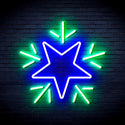 ADVPRO Flashing Star Ultra-Bright LED Neon Sign fnu0106 - Green & Blue