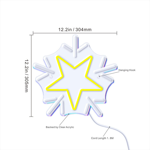 ADVPRO Flashing Star Ultra-Bright LED Neon Sign fnu0106 - Size