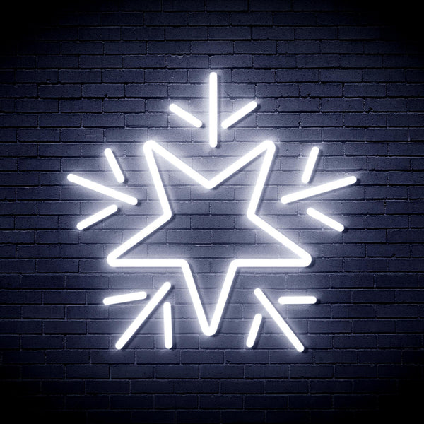ADVPRO Flashing Star Ultra-Bright LED Neon Sign fnu0106 - White