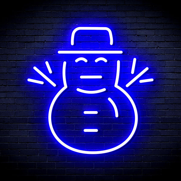 ADVPRO Snowman Ultra-Bright LED Neon Sign fnu0107 - Blue