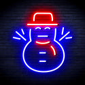 ADVPRO Snowman Ultra-Bright LED Neon Sign fnu0107 - Blue & Red