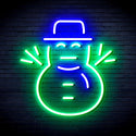 ADVPRO Snowman Ultra-Bright LED Neon Sign fnu0107 - Green & Blue