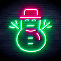 ADVPRO Snowman Ultra-Bright LED Neon Sign fnu0107 - Green & Pink