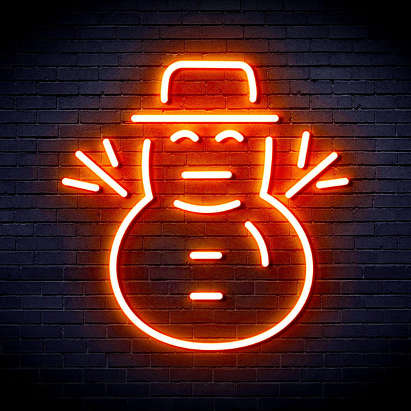 ADVPRO Snowman Ultra-Bright LED Neon Sign fnu0107 - Orange